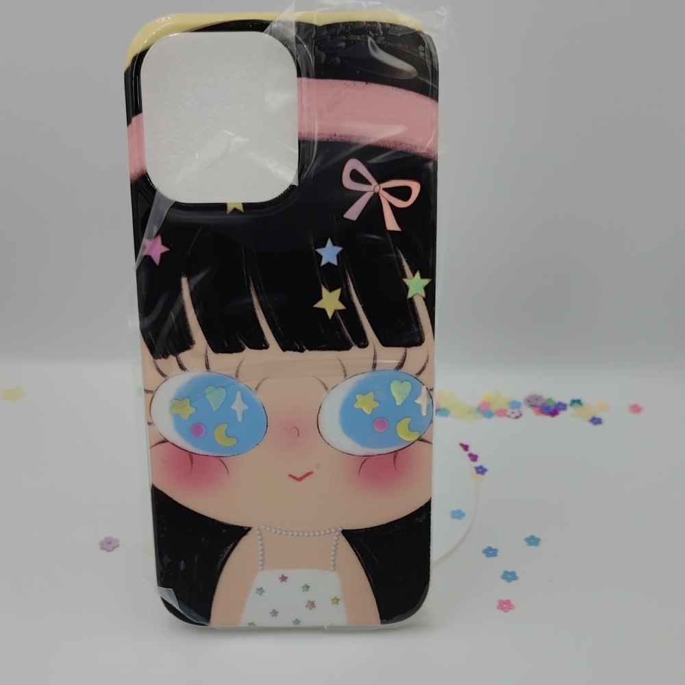 Cute Cartoon IPhone 16 Pro Max Case with Stars and Moon